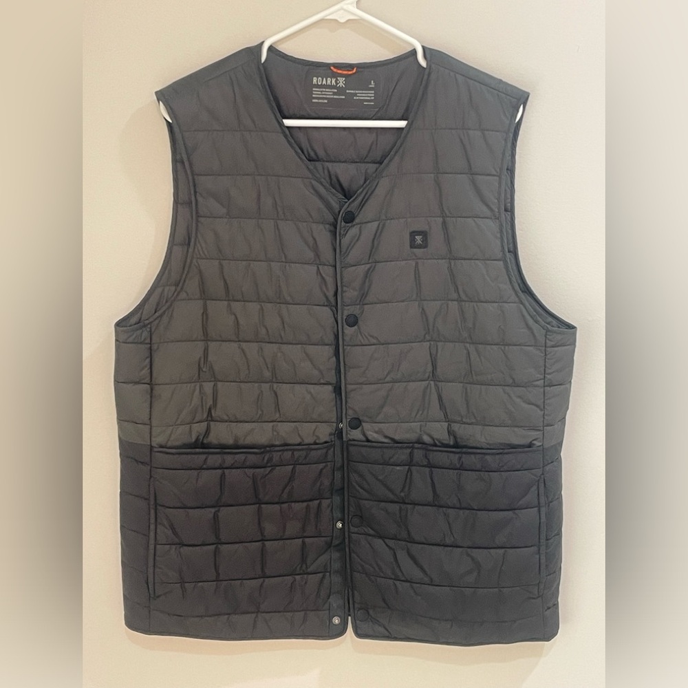 Roark Men's Charcoal Moto Quilted Vest